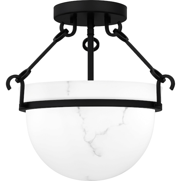 Quoizel Semi-Flush Mount Semi Flush 3 Lights Matte Black QSF6185MBK - main
